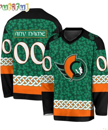 Nhl Ottawa Senators Jersey Special St.Patrick'S Day Design Hockey Jersey