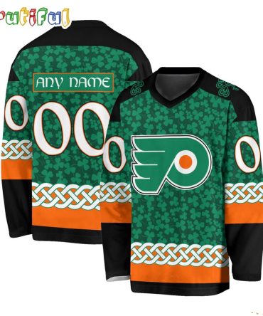 Nhl Philadelphia Flyers Jersey Special St.Patrick'S Day Design Hockey Jersey