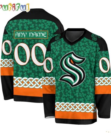 Nhl Seattle Kraken Jersey Special St.Patrick'S Day Design Hockey Jersey