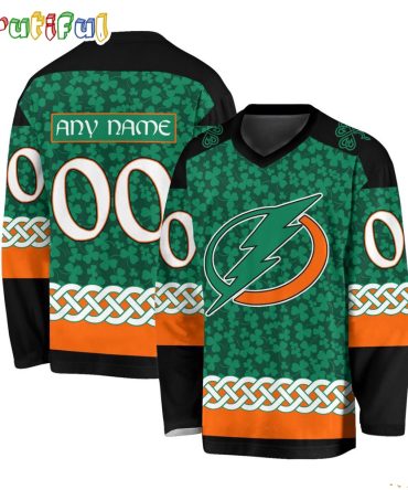 Nhl Tampa Bay Lightning Jersey Special St.Patrick'S Day Design Hockey Jersey
