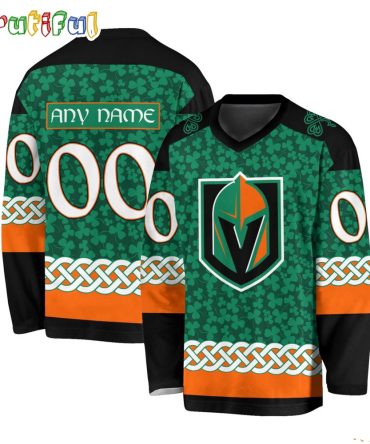 Nhl Vegas Golden Knights Jersey Special St.Patrick'S Day Design Hockey Jersey