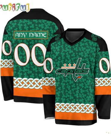 Nhl Washington Capitals Jersey Special St.Patrick'S Day Design Hockey Jersey