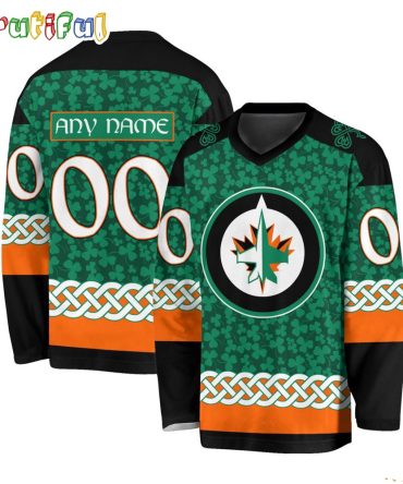 Nhl Winnipeg Jets Jersey Special St.Patrick'S Day Design Hockey Jersey