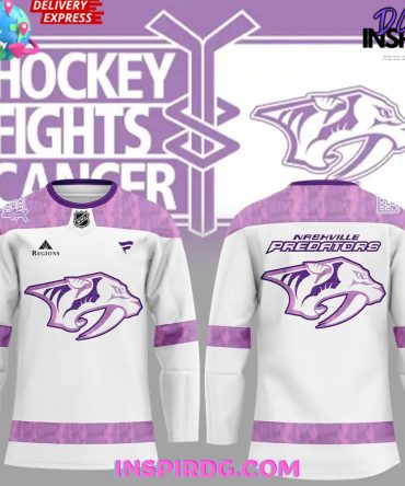 Nashville Predators Hockey Fights Cancer Special Hockey Jersey