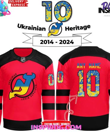 New Jersey Devils Ukrainian Heritage 2024 Hockey Jersey