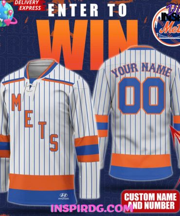 New York Mets Enter To Win Special Hockey Jersey