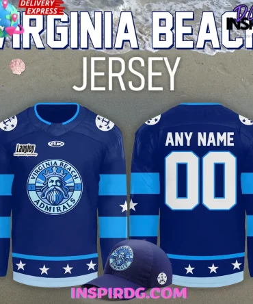 Norfolk Admirals Virginia Beach 2025 Hockey Jersey