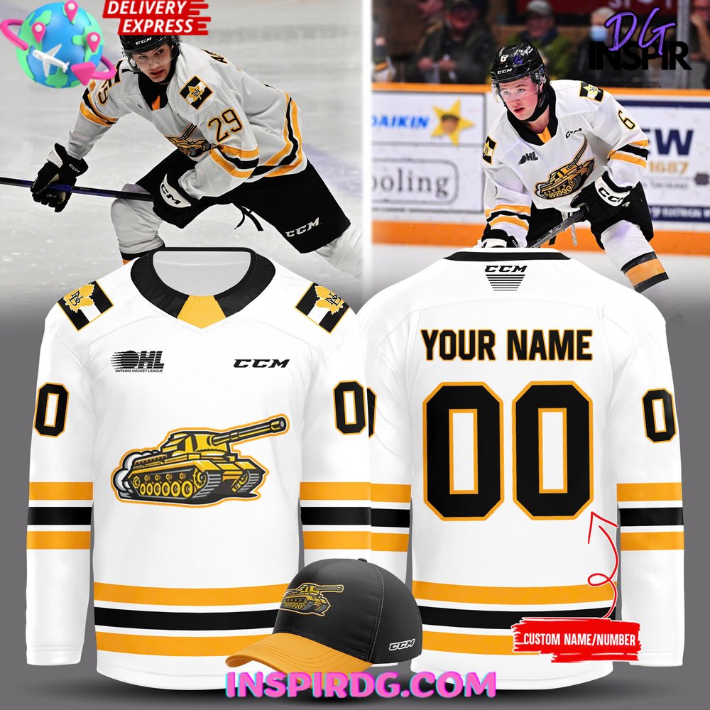 North Bay Battalion 2024-25 White Hockey Jersey