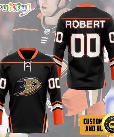 Personalized Nhl Black Anaheim Ducks Hockey Jersey Nhl Hockey Jerseys