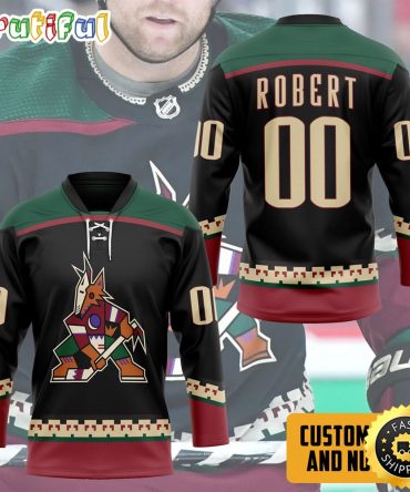 Personalized Nhl Black Arizona Coyotes Hockey Jersey Nhl Hockey Jerseys