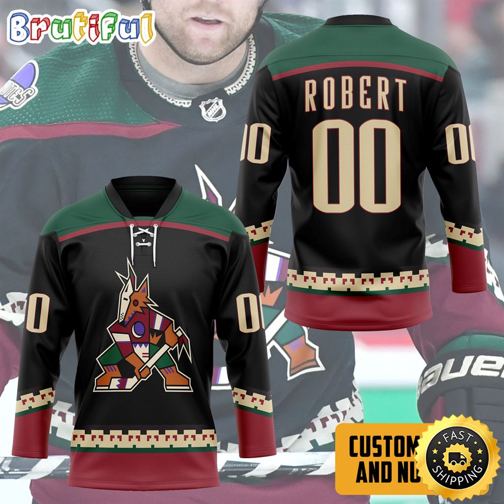 Personalized Nhl Black Arizona Coyotes Hockey Jersey Nhl Hockey Jerseys