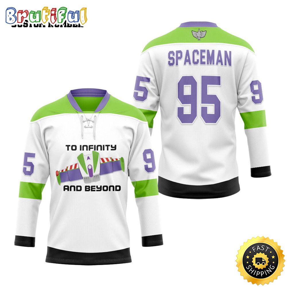 Personalized Nhl Buzz Lightyear To Infinity And Beyond Hockey Jersey Nhl Hockey Jerseys