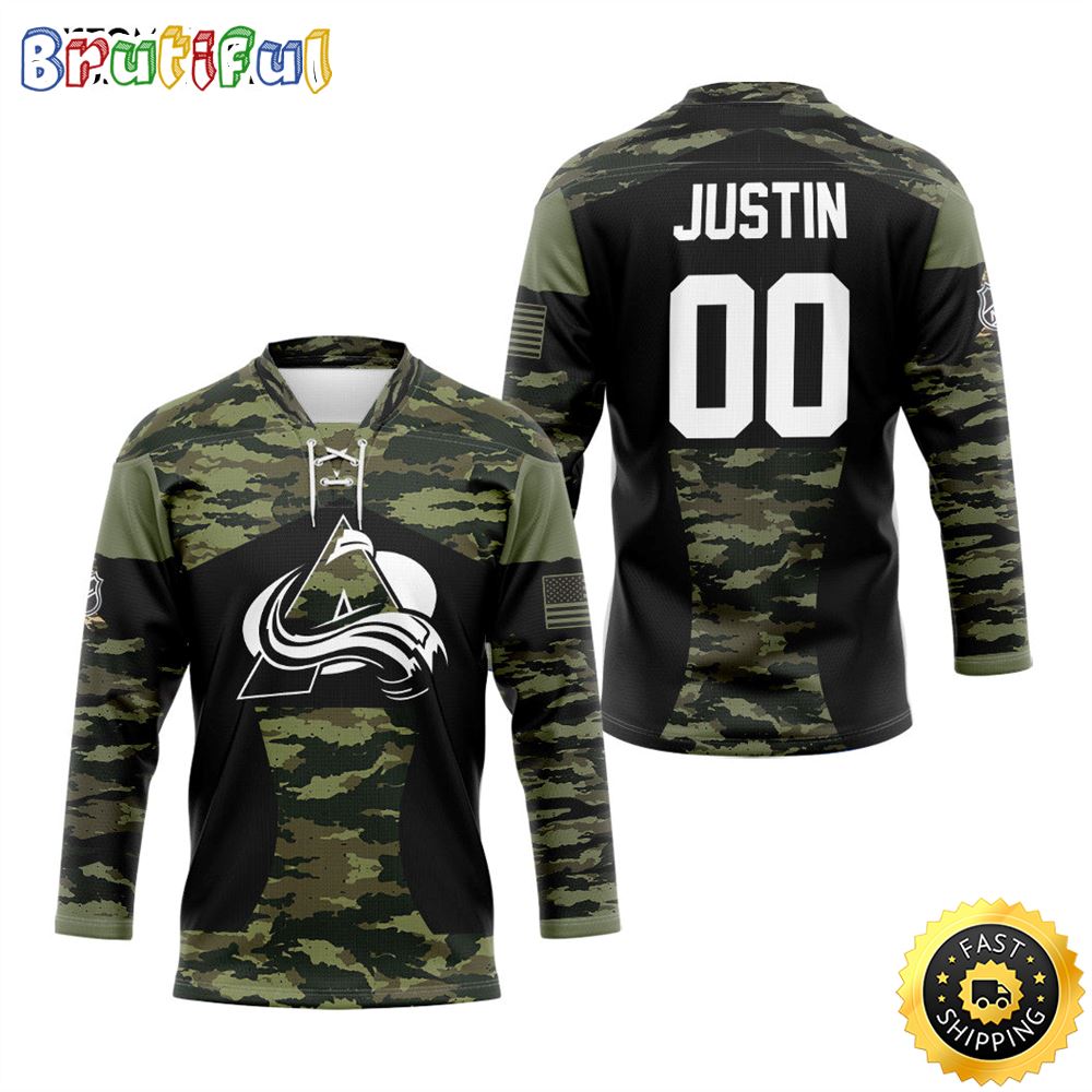 Personalized Nhl Colorado Avalanche Honors Veterans Hockey Jersey Nhl Hockey Jerseys
