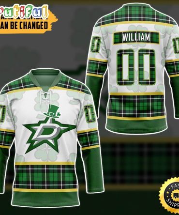 Personalized Nhl Dallas Stars St Patrick Day Hockey Jersey Nhl Hockey Jerseys