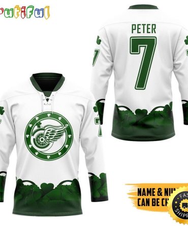 Personalized Nhl Detroit Red Wings 2024 St Patrick Day Hockey Jersey Nhl Hockey Jerseys