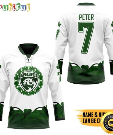Personalized Nhl Florida Panthers 2024 St Patrick Day Hockey Jersey Nhl Hockey Jerseys