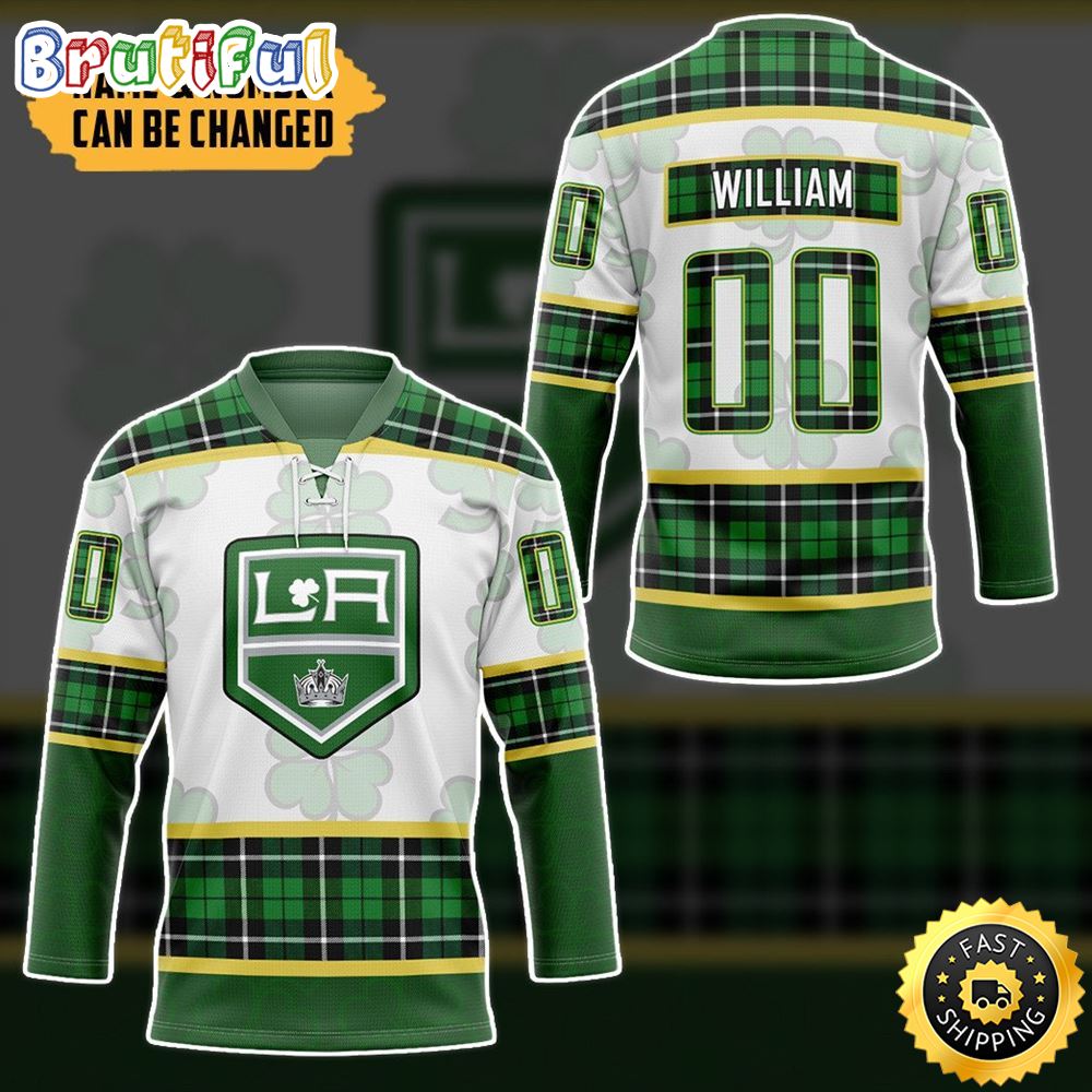 Personalized Nhl Los Angeles Kings St Patrick Day Hockey Jersey Nhl Hockey Jerseys