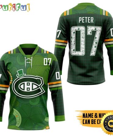 Personalized Nhl Montreal Canadiens 2024 St Patrick Day Hockey Jersey Nhl Hockey Jerseys