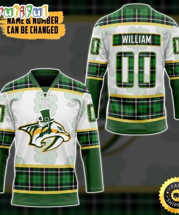 Personalized Nhl Nashville Predators St Patrick Day Hockey Jersey Nhl Hockey Jerseys