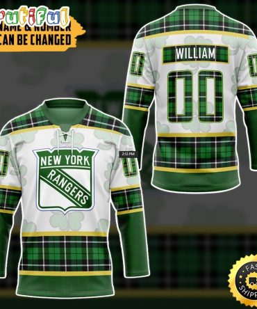 Personalized Nhl New York Rangers St Patrick Day Hockey Jersey Nhl Hockey Jerseys