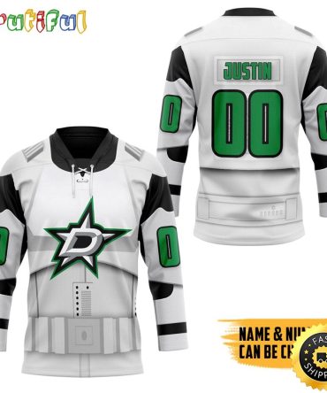 Personalized Nhl Sw X Dallas Stars May The 4Th Be With You Hockey Jersey Nhl Hockey Jerseys