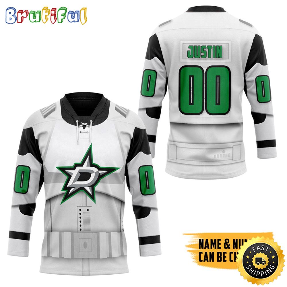 Personalized Nhl Sw X Dallas Stars May The 4Th Be With You Hockey Jersey Nhl Hockey Jerseys
