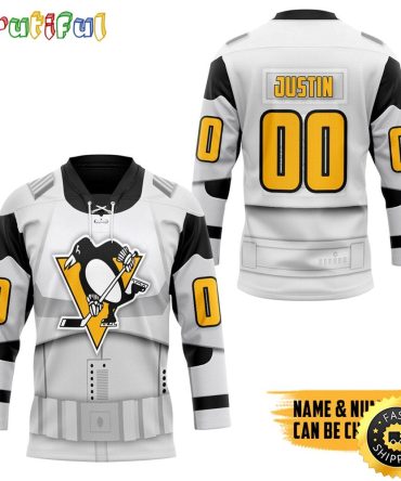Personalized Nhl Sw X Pittsburgh Penguins May The 4Th Be With You Hockey Jersey Nhl Hockey Jerseys