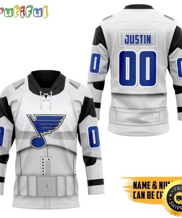 Personalized Nhl Sw X St Louis Blues May The 4Th Be With You Hockey Jersey Nhl Hockey Jerseys