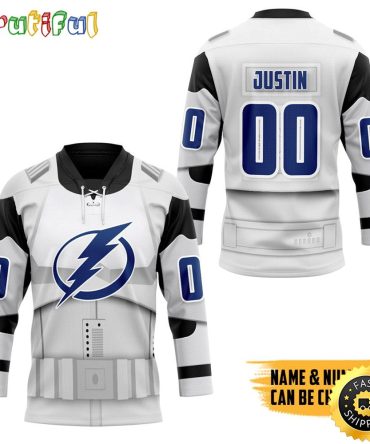 Personalized Nhl Sw X Tampa Bay Lightning May The 4Th Be With You Hockey Jersey Nhl Hockey Jerseys