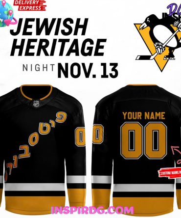 Pittsburgh Penguins Jewish Heritage Night 2024 Hockey Jersey