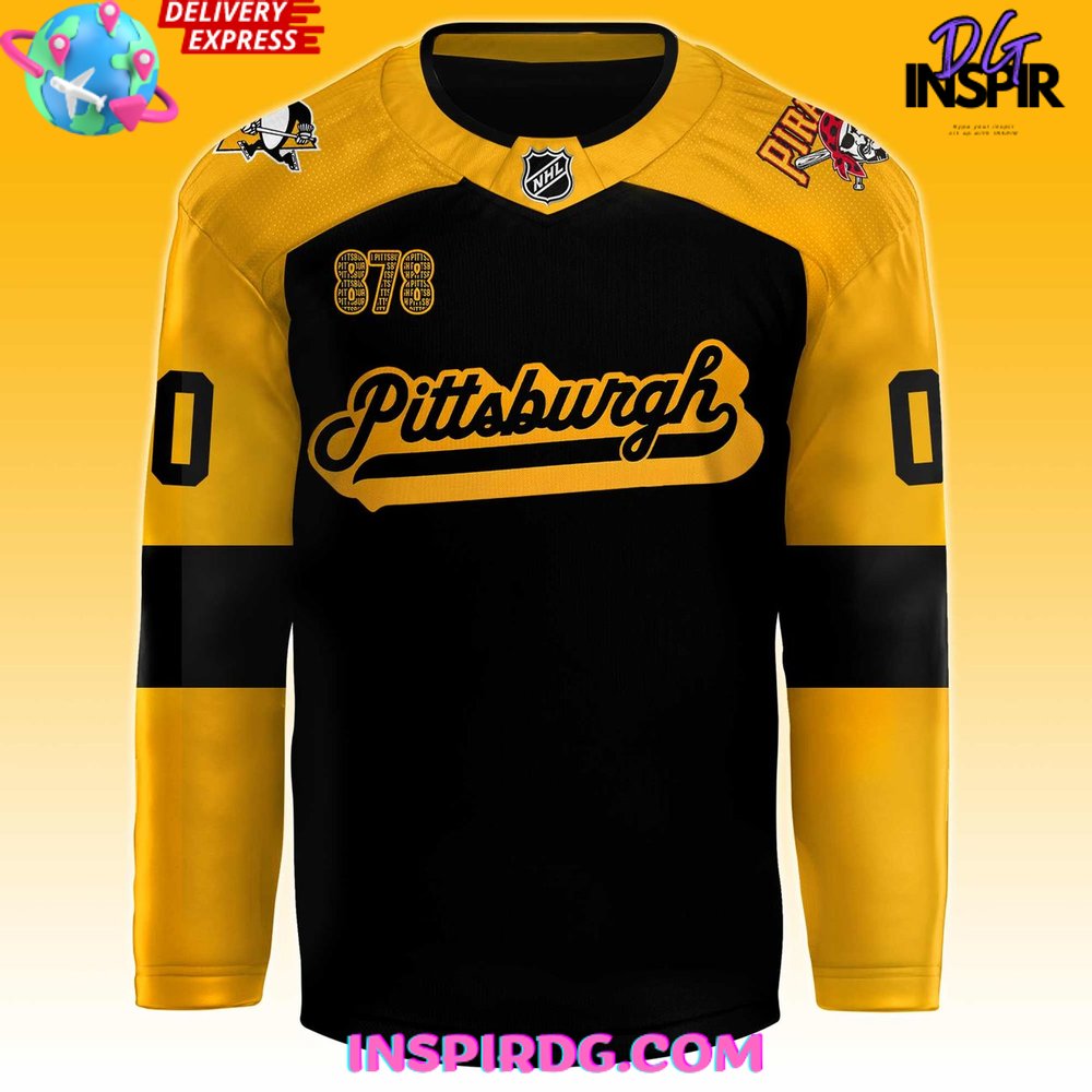 Pittsburgh Penguins Pirates Night 2025 Hockey Jersey - Image 2
