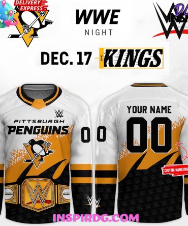 Pittsburgh Penguins X Wwe Night 2024 Custom Hockey Jersey