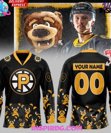 Providence Bruins Teddy Bear Black Hockey