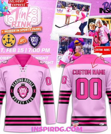 Reading Royals Pink In The Rink 2025 Hockey Jersey
