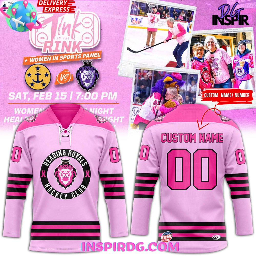 Reading Royals Pink In The Rink 2025 Hockey Jersey