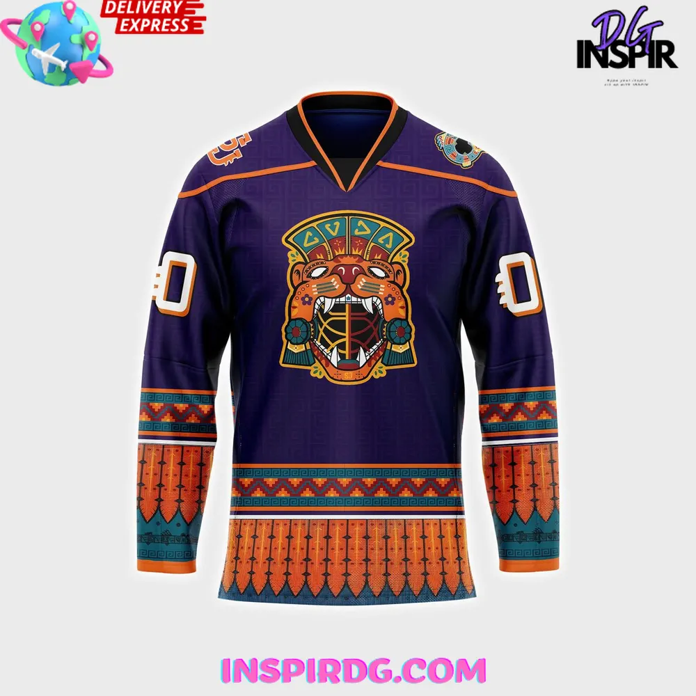 Sj Barracuda Tigres Del Mar 2025 Special Hockey Jersey - Image 2