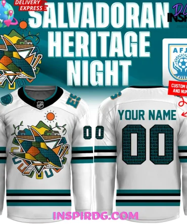 Salvadoran Heritage Night X San Jose Sharks 2025 Hockey Jersey