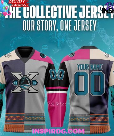San Jose Barracuda 10Th Anniversary “Our Story” Special Hockey Jersey