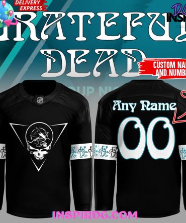 San Jose Sharks Grateful Dead Night 2024 Black Hockey Jersey
