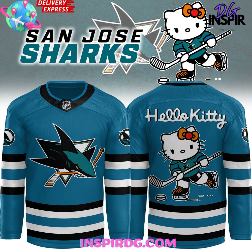 San Jose Sharks X Hello Kitty Special Hockey Jersey