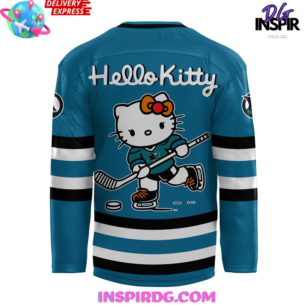 San Jose Sharks X Hello Kitty Special Hockey Jersey - Image 3