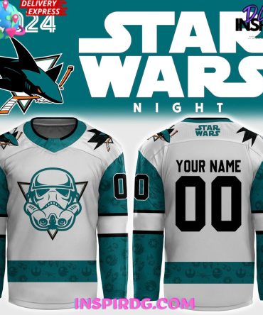 San Jose Sharks X Star Wars Night 2024 Custom Hockey Jersey
