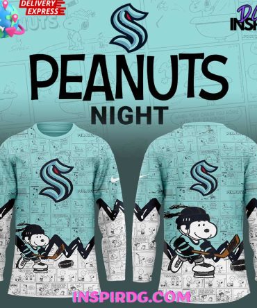 Seattle Kraken Anniversary Of Peanuts Limited Edition Hockey Jersey