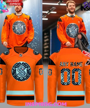 Seattle Kraken Indigenous Peoples Night 2024-25 Custom Orange Hockey Jersey