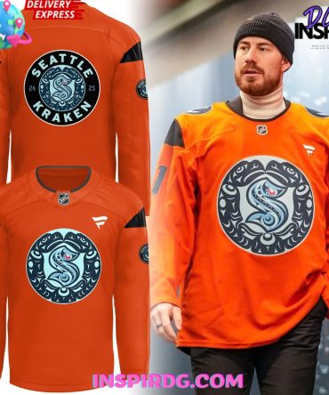 Seattle Kraken Indigenous Peoples Night 2024-25 Orange Hockey Jersey