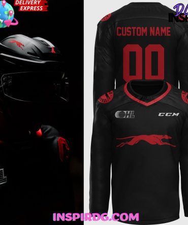 Soo Greyhounds Back In Black Special Hockey Jersey