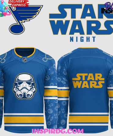St. Louis Blues X Star Wars Night 2024 Blue Hockey Jersey