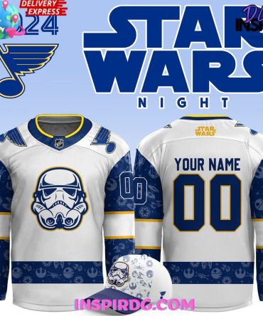 St. Louis Blues X Star Wars Night 2024 Custom Hockey Jersey