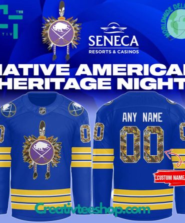 Buffalo Sabres Nhl Native American Heritage Month Blue Special Edition Jersey