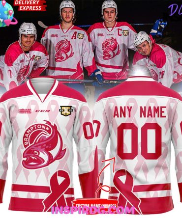 Brampton Steelheads Pink In The Rink Night Custom Hockey Jersey